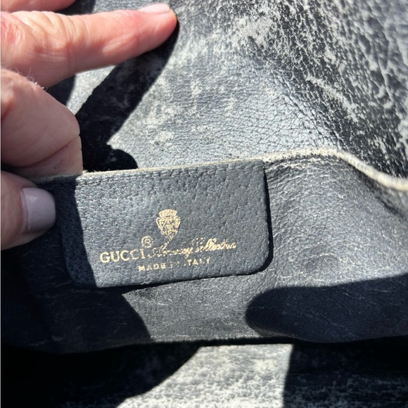 Gucci Black and Gray Monogram Clutch- Vintage Gucci Ophelia in rare color - Picture 6 of 12